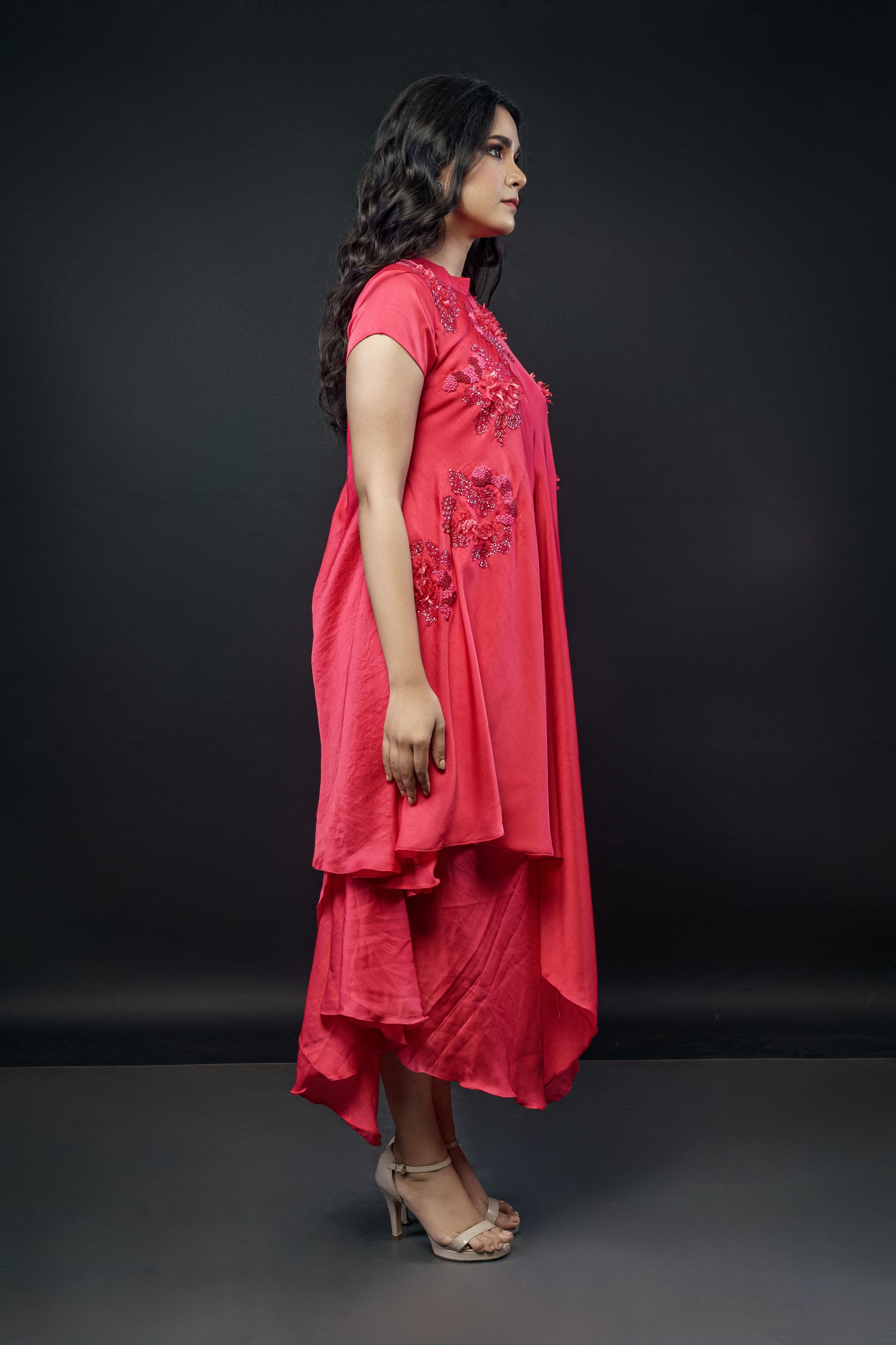 Embellished Designer Layered Gown