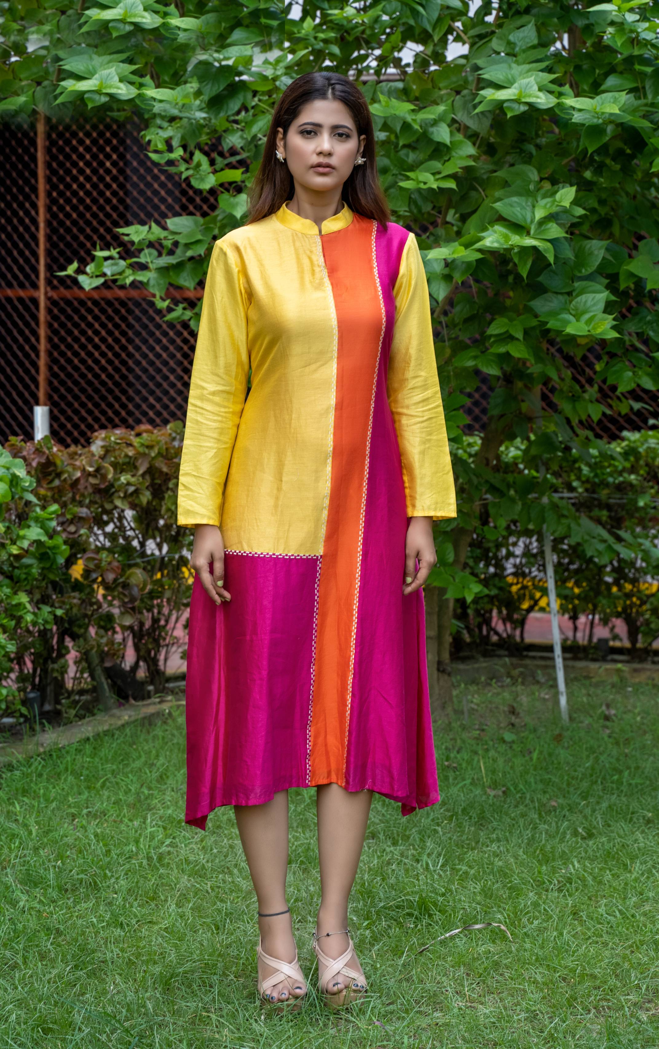 Chanderi A-Line Exquisite Festive Wear