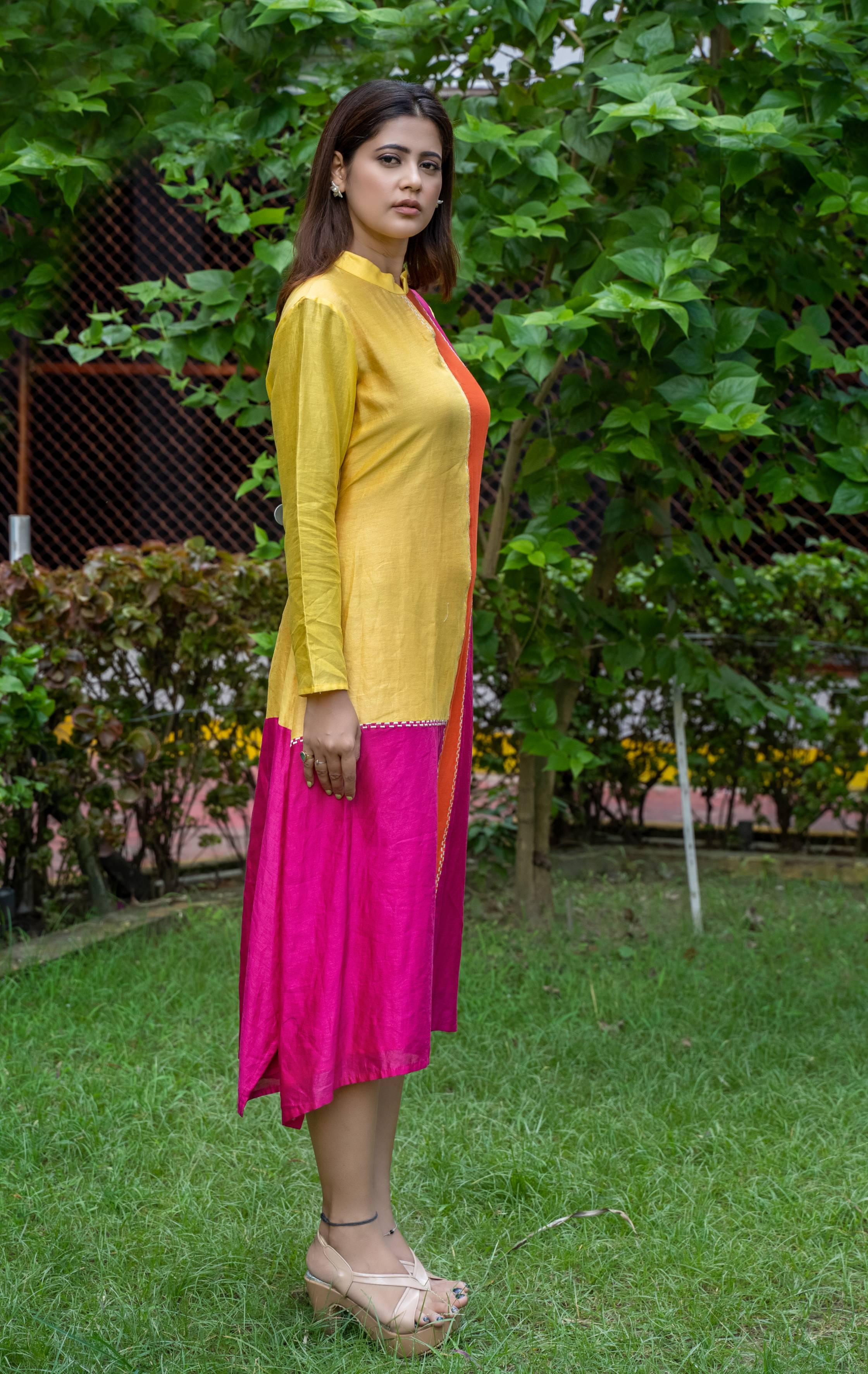 Chanderi A-Line Exquisite Festive Wear