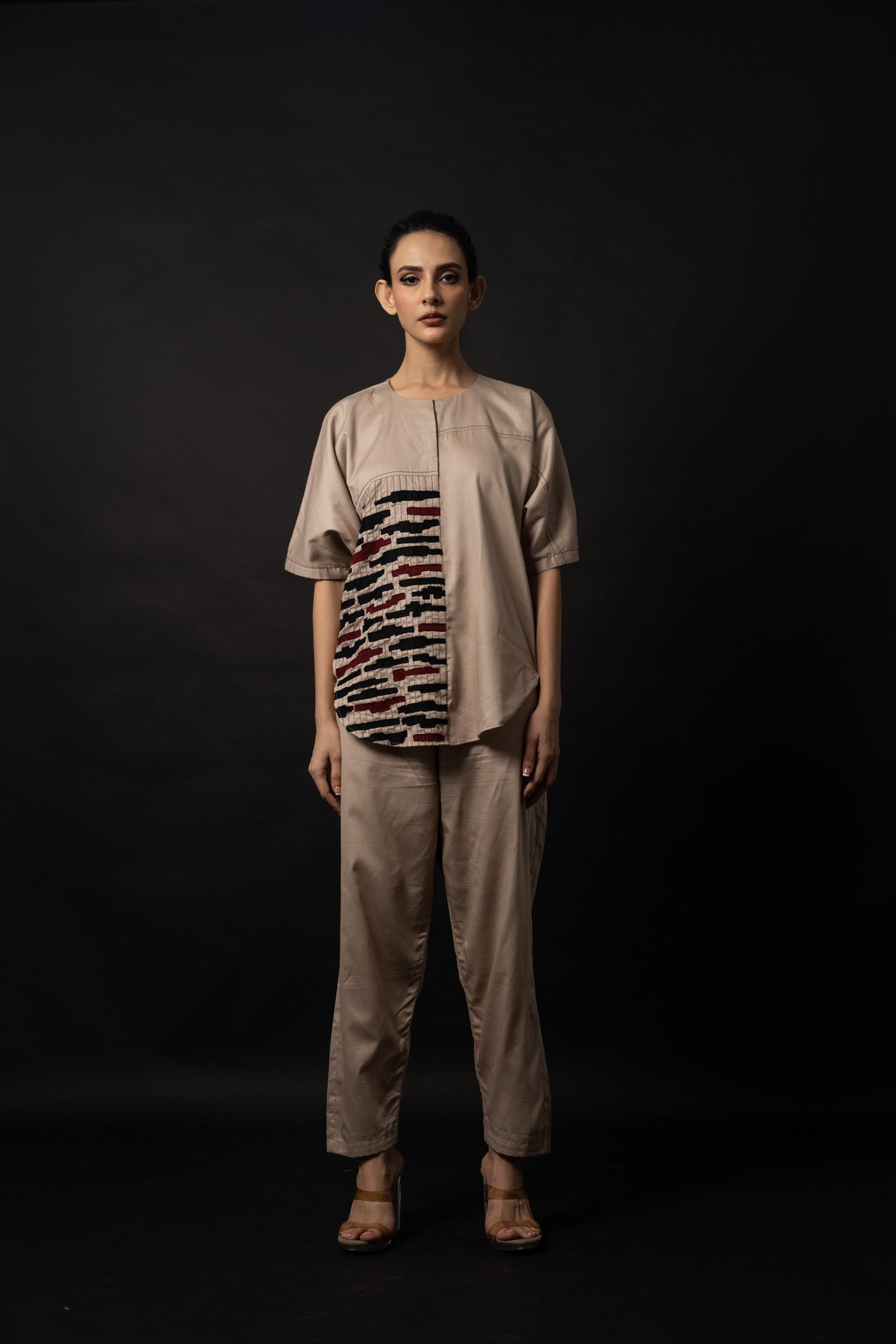 Anchored Designer Co-ord Set with Continuous Sleeves - 1544