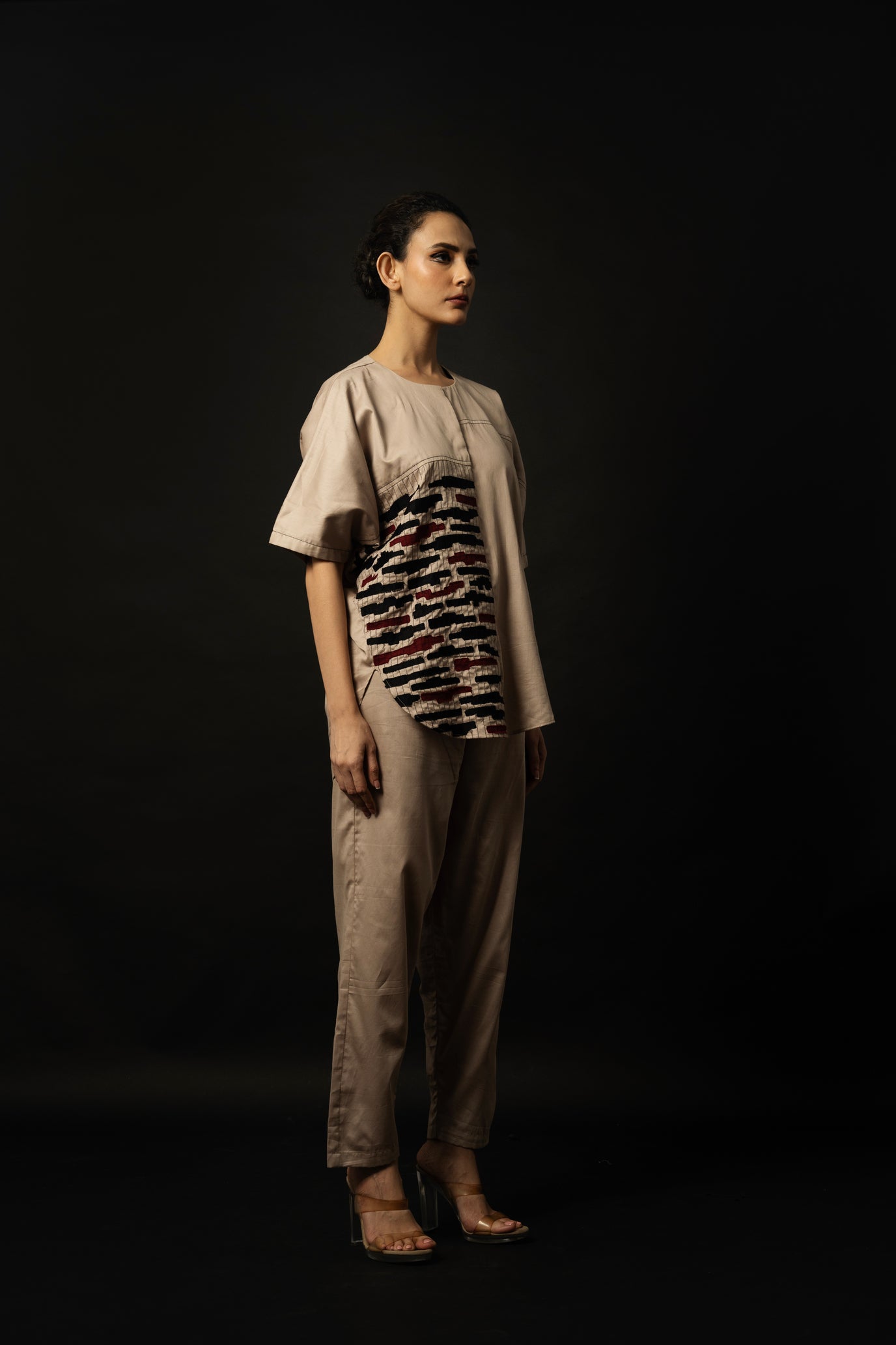 Anchored Designer Co-ord Set with Continuous Sleeves - 1544
