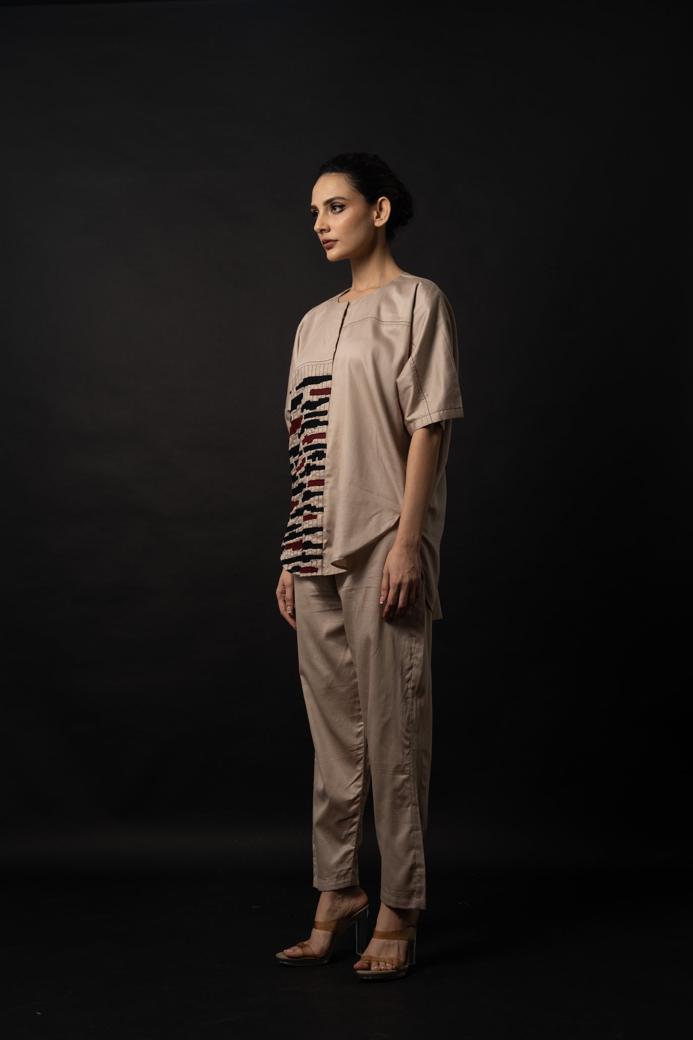 Anchored Designer Co-ord Set with Continuous Sleeves - 1544