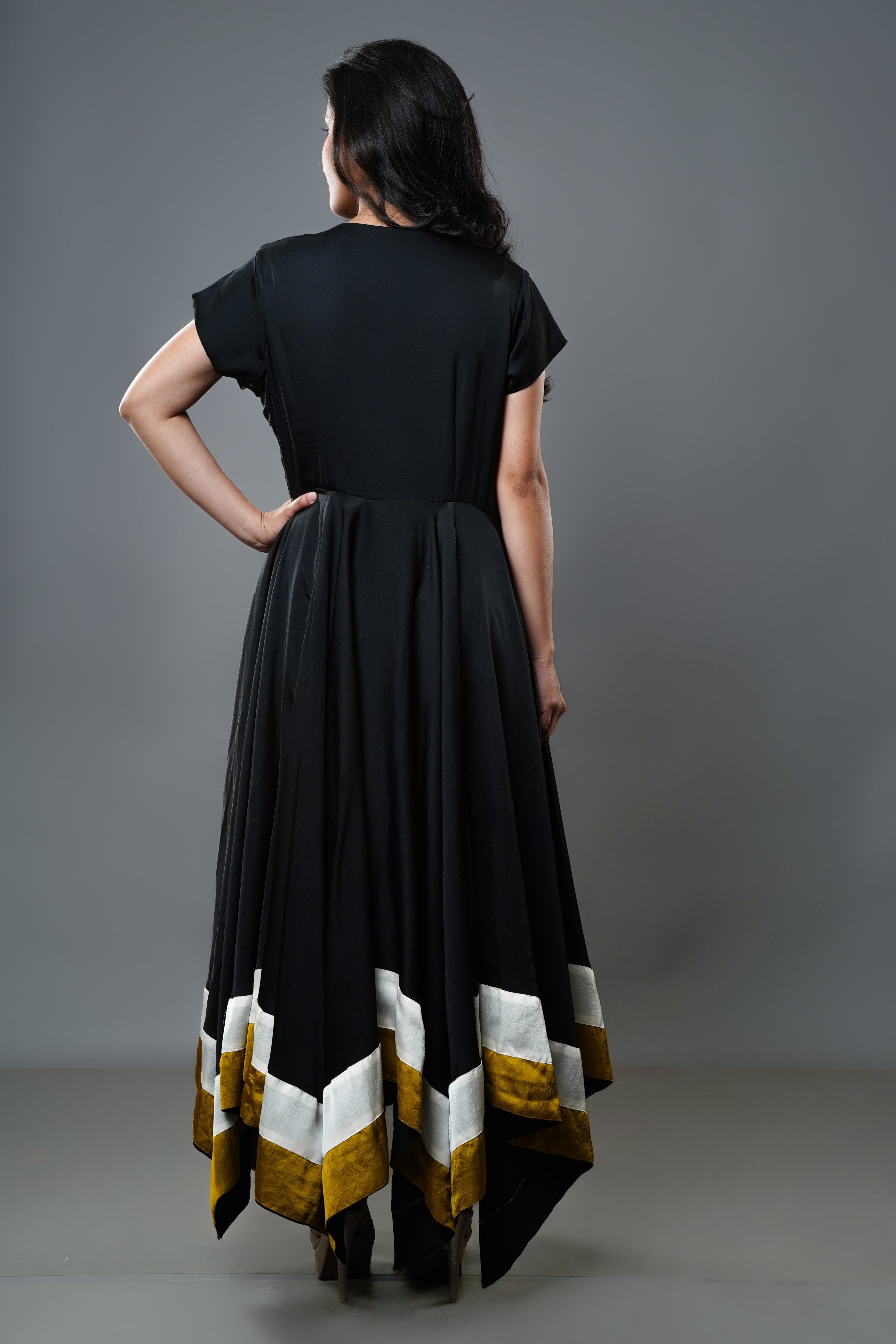 Flared Asymetrical Dress - 1406