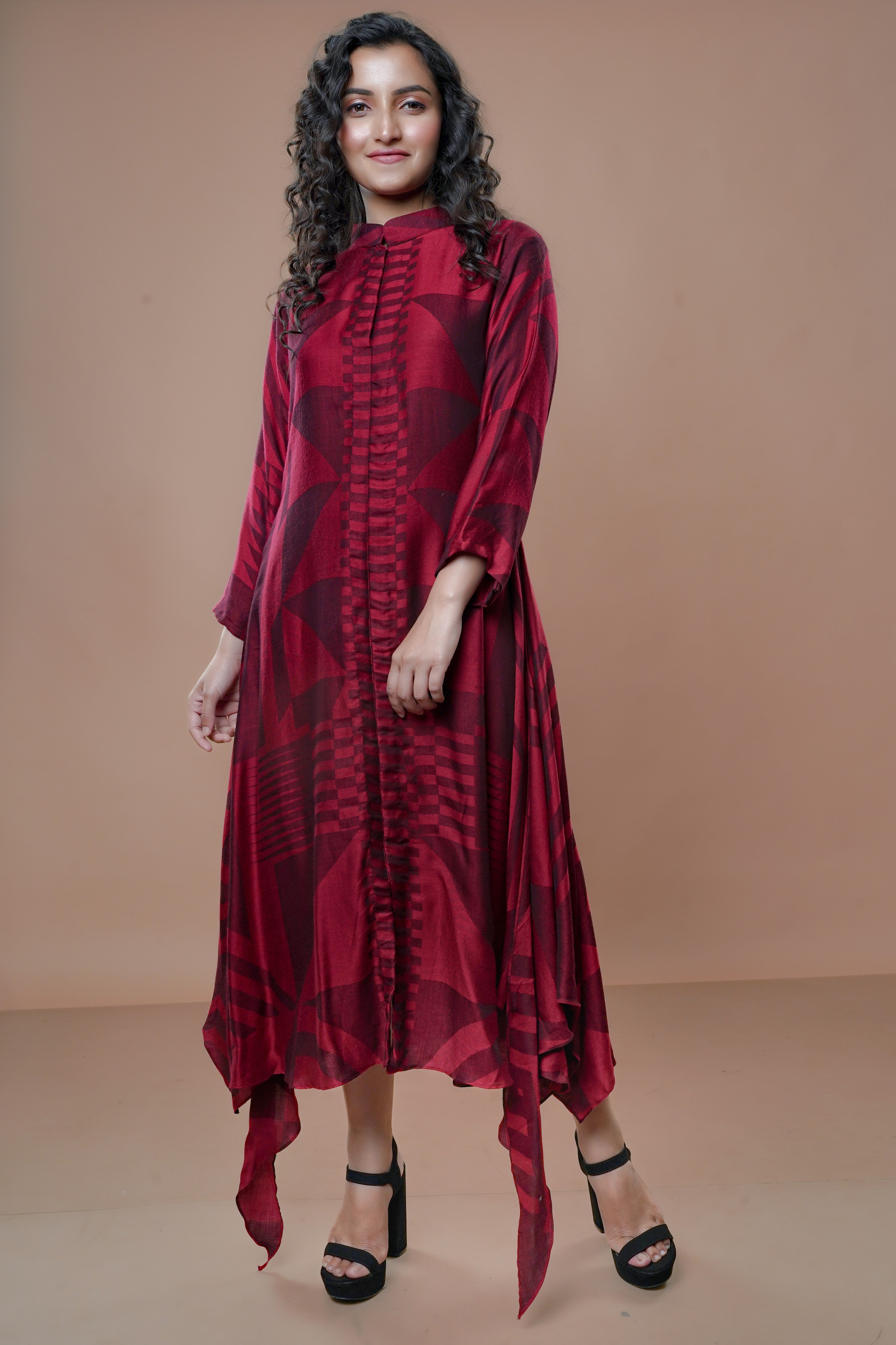 A-line Flared Cotton Comfort Dress - 1425