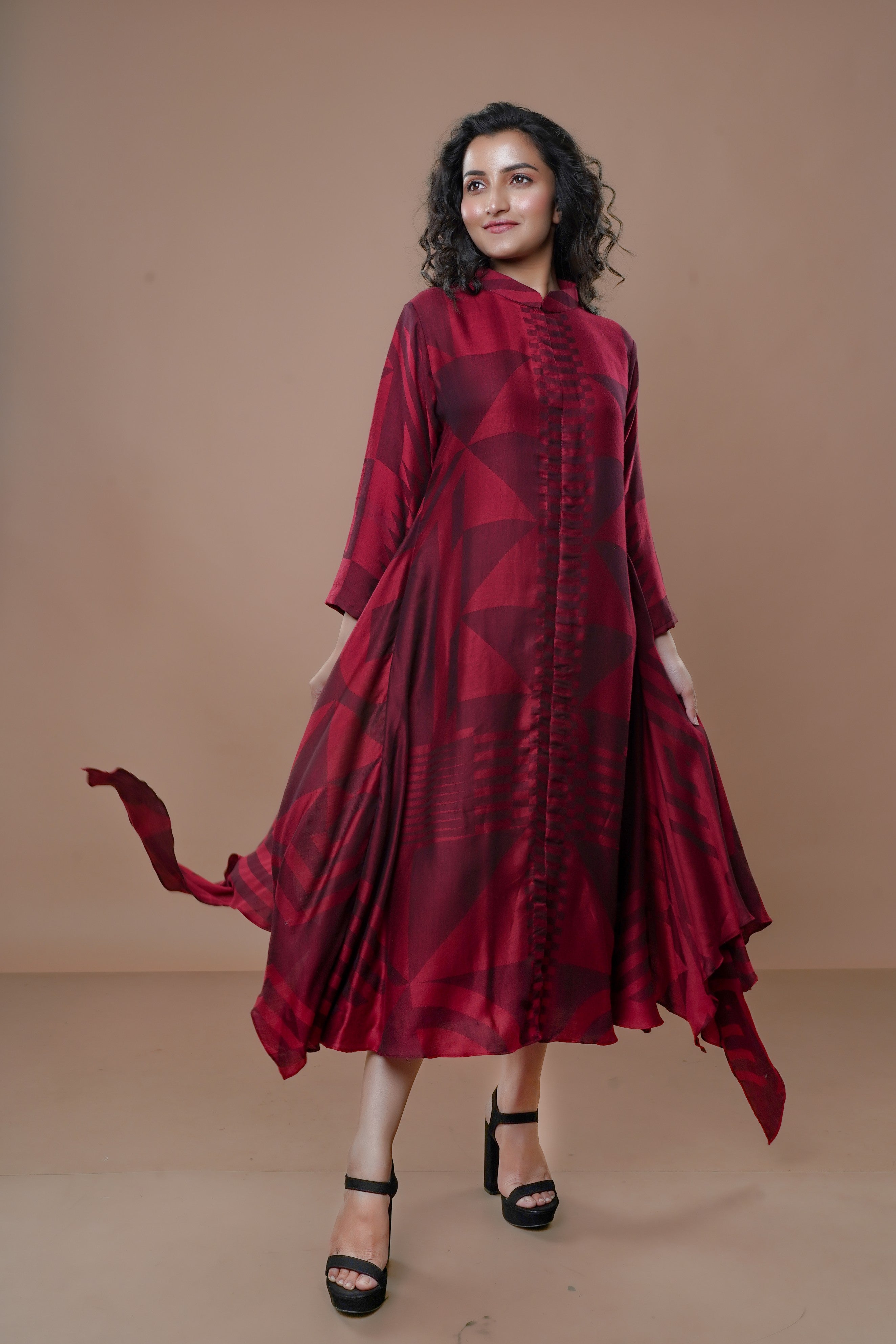 A-line Flared Cotton Comfort Dress - 1425