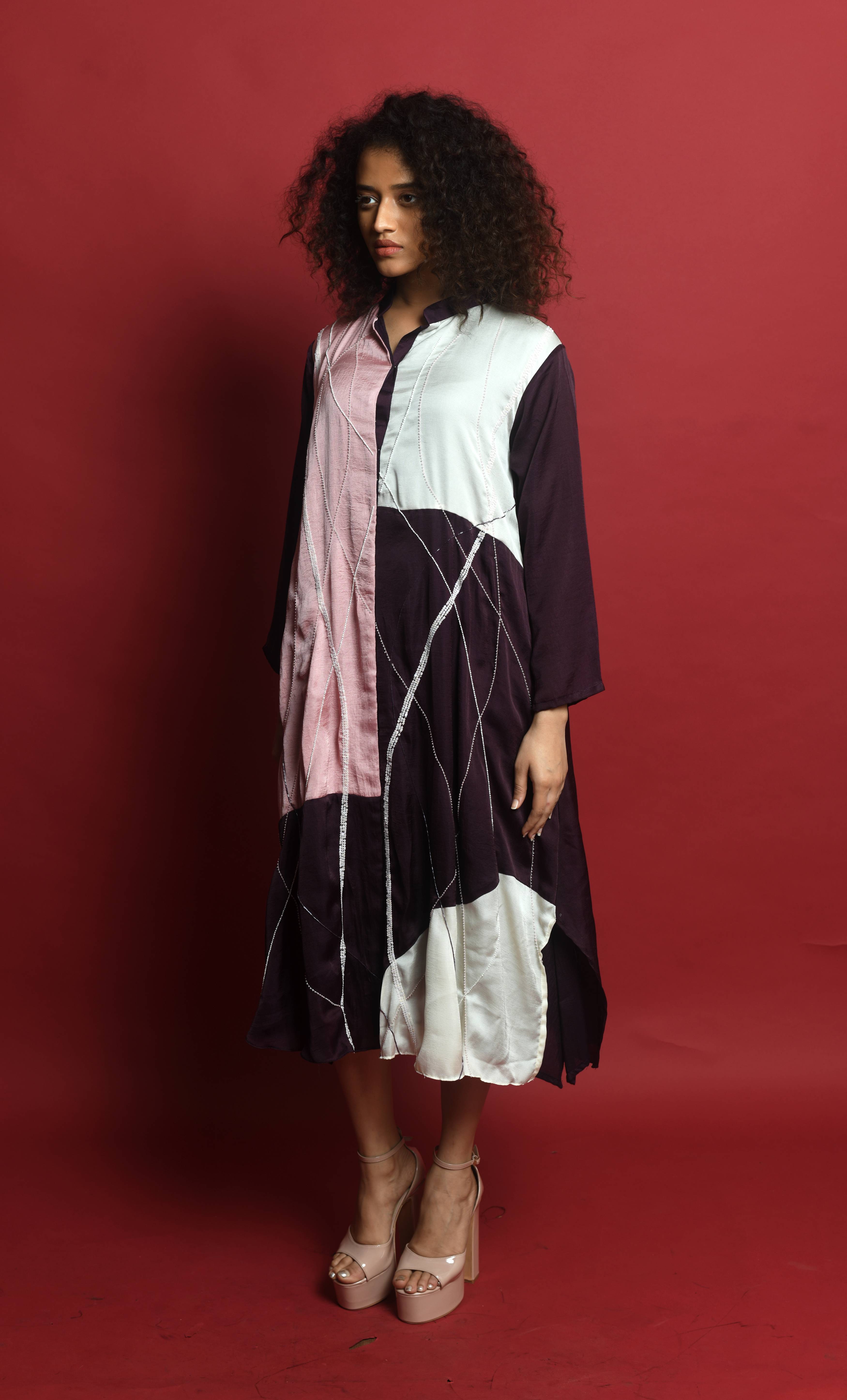 Vibrant Sequin Bias Dress - 1474