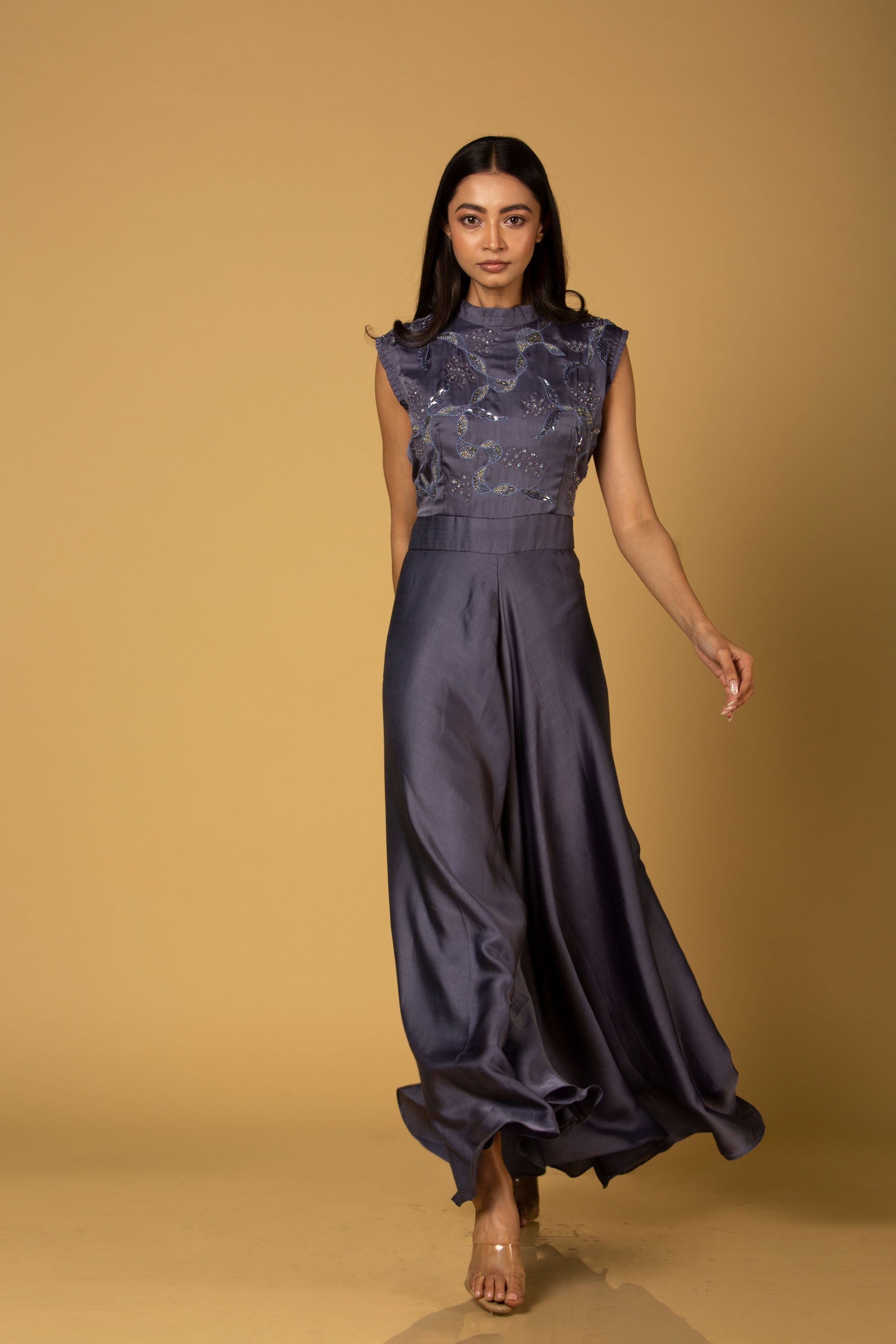 Ornamented Flared Jumpsuit