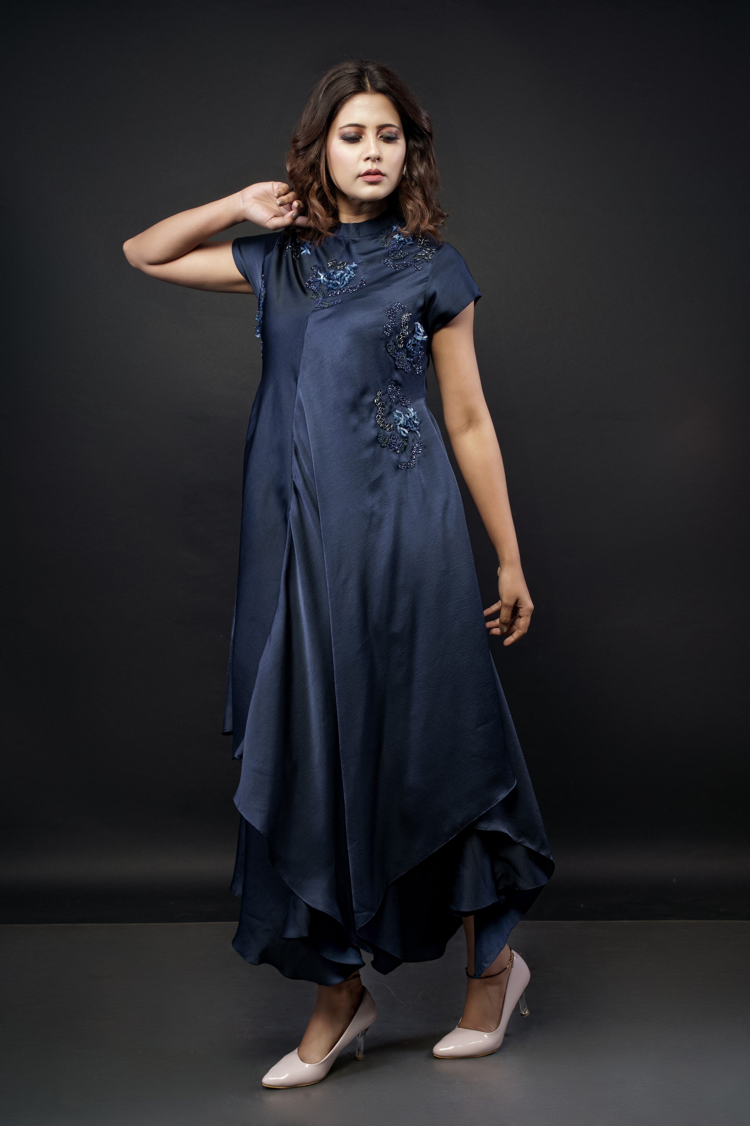 Embellished Designer Layered Gown