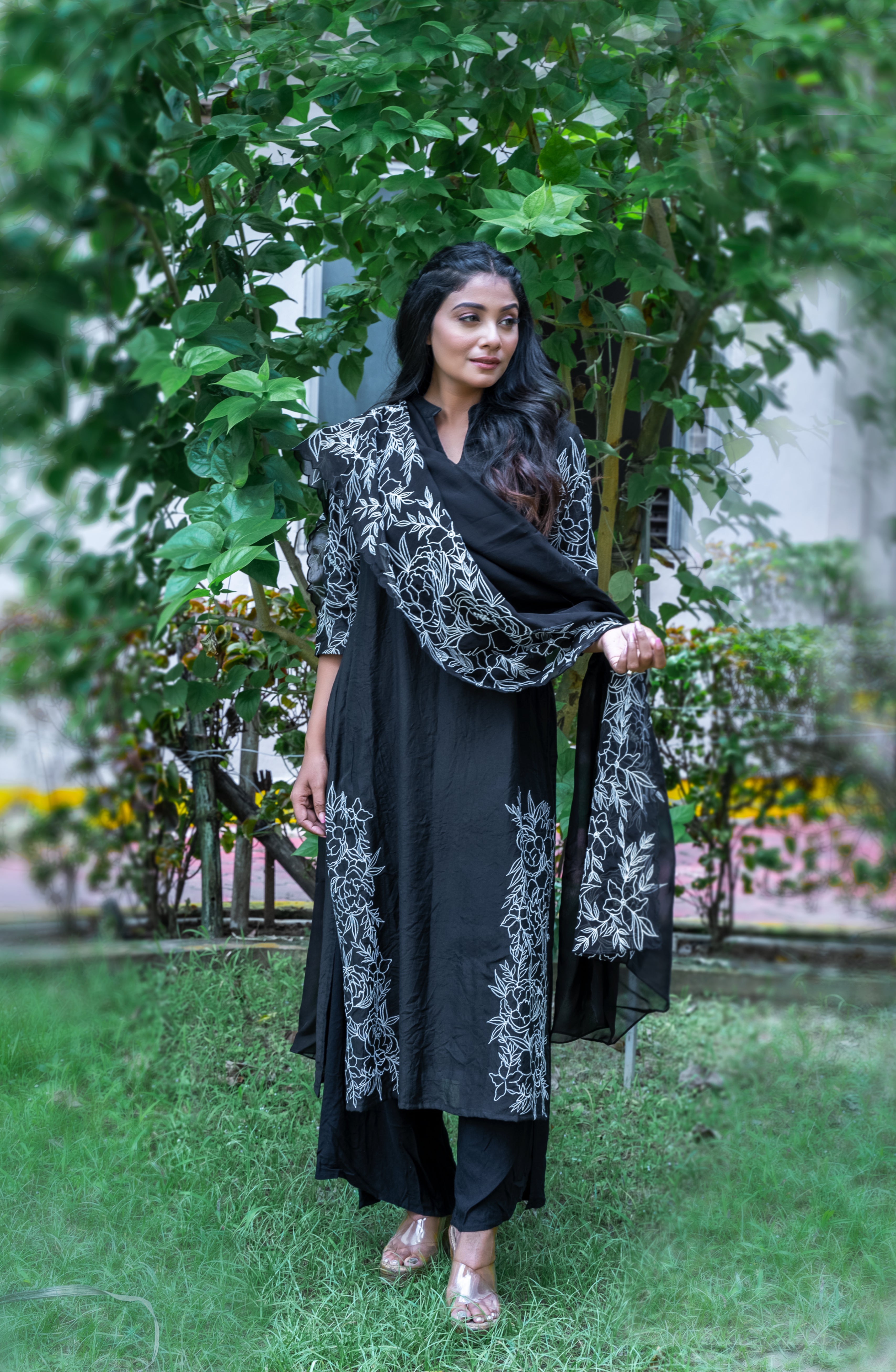 Embroidered Kurta with Dupatta