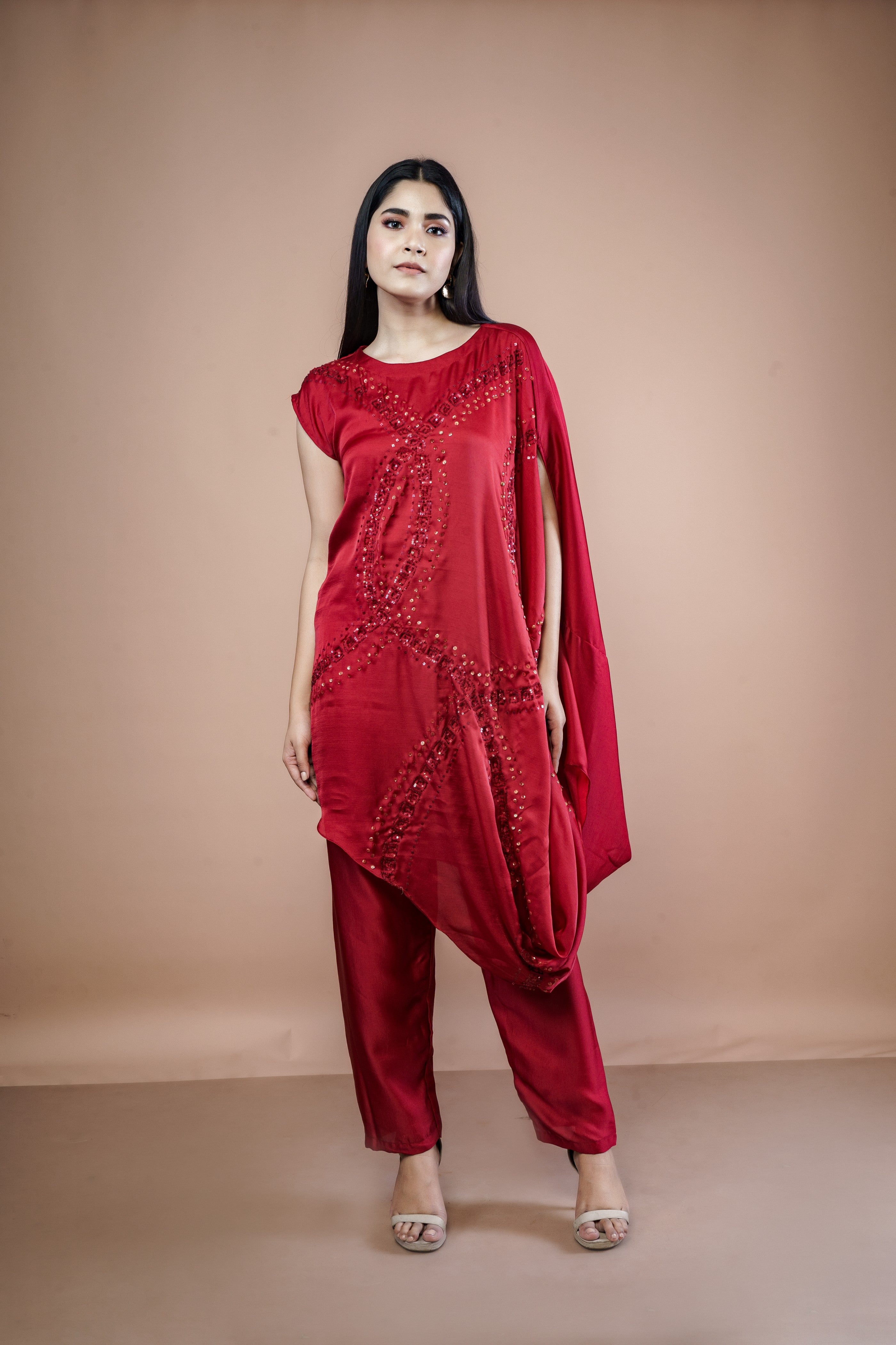 Asymetrical Drape Co-Ord Set